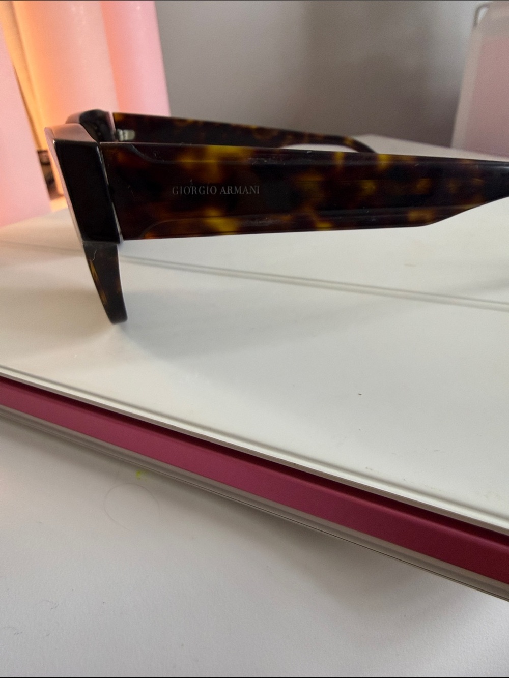 Giorgio Armani Women's Tortoiseshell Rectangular Sunglasses